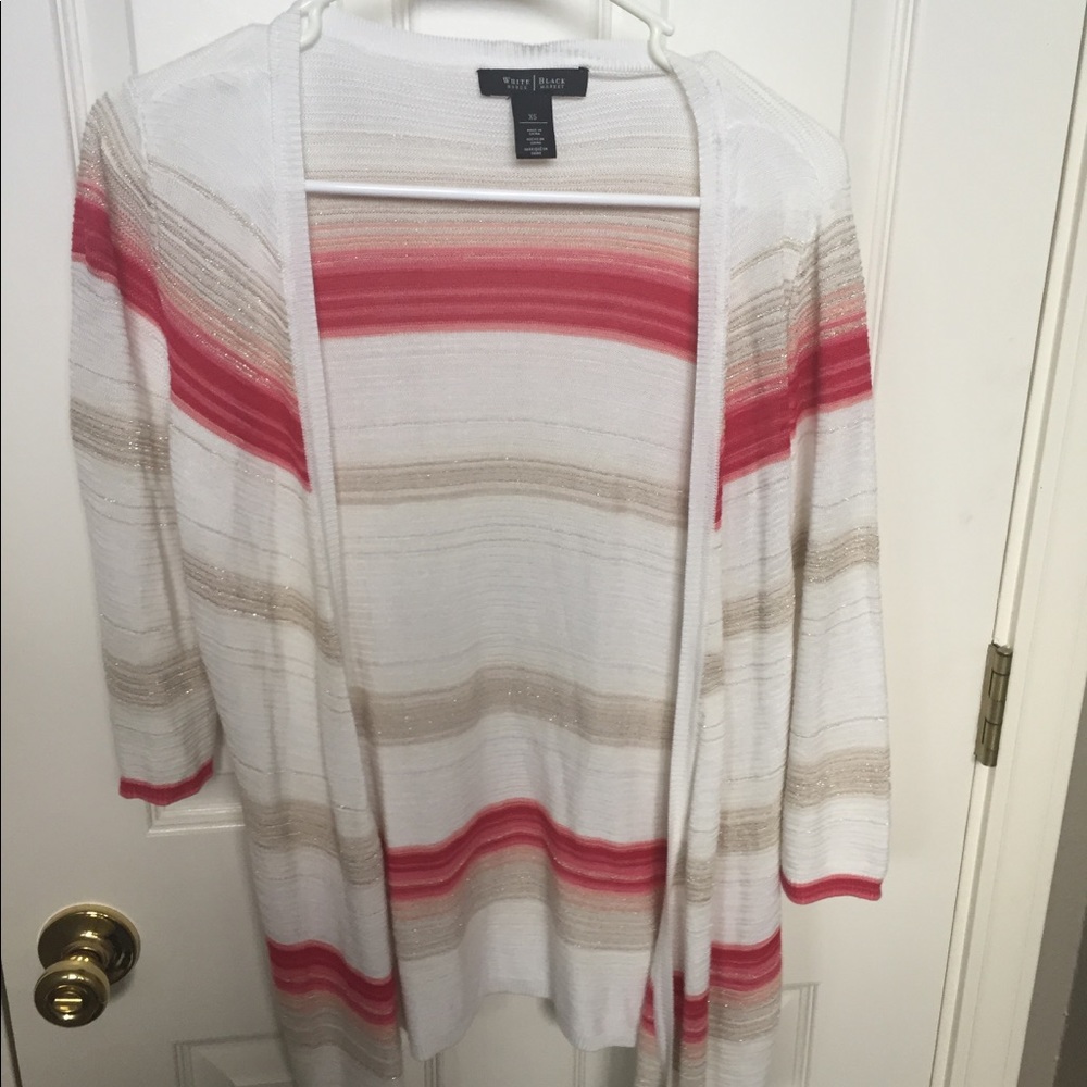 WHMB pink/white/gold cardigan EUC XS